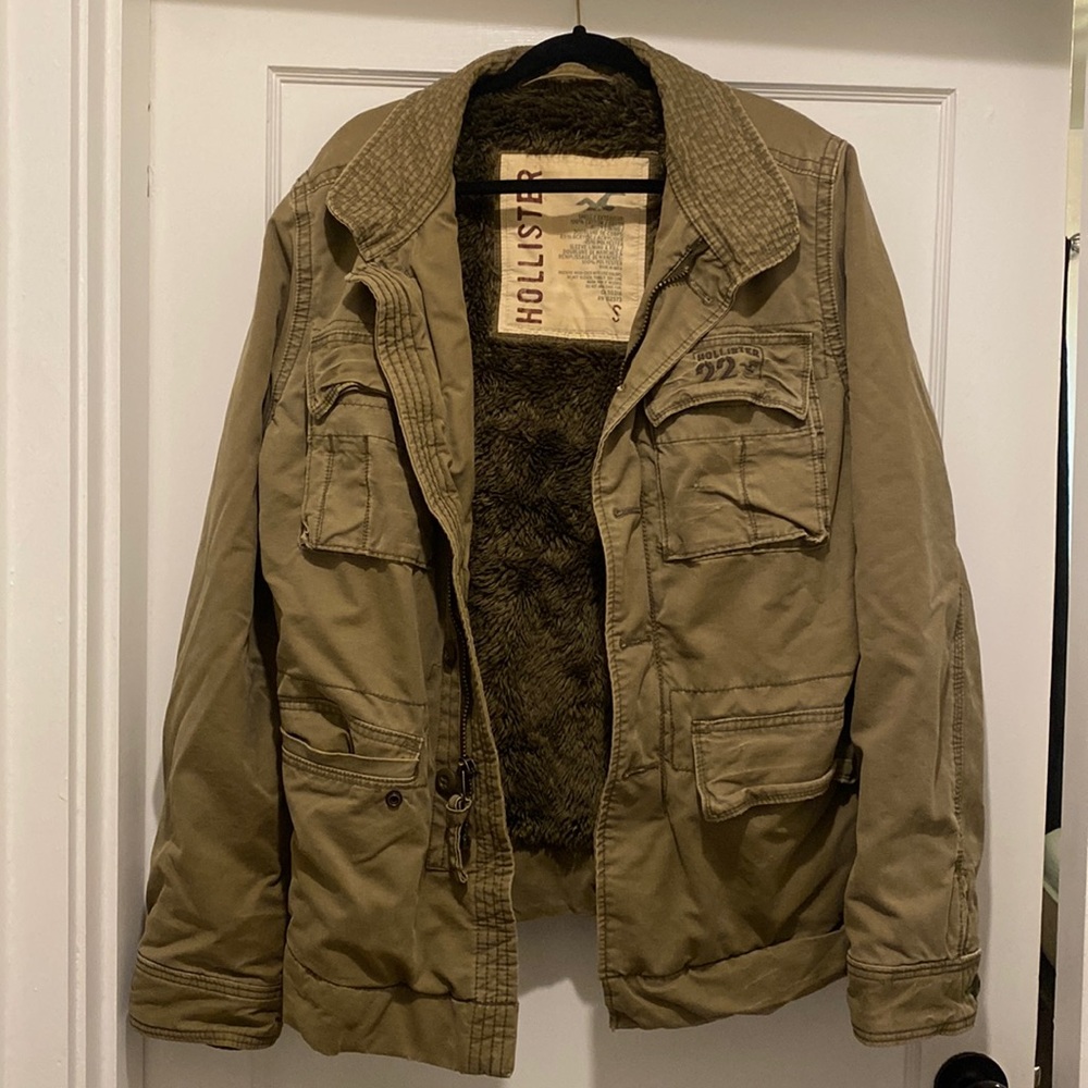 Hollister oversized HEAVY lined army coat jacket